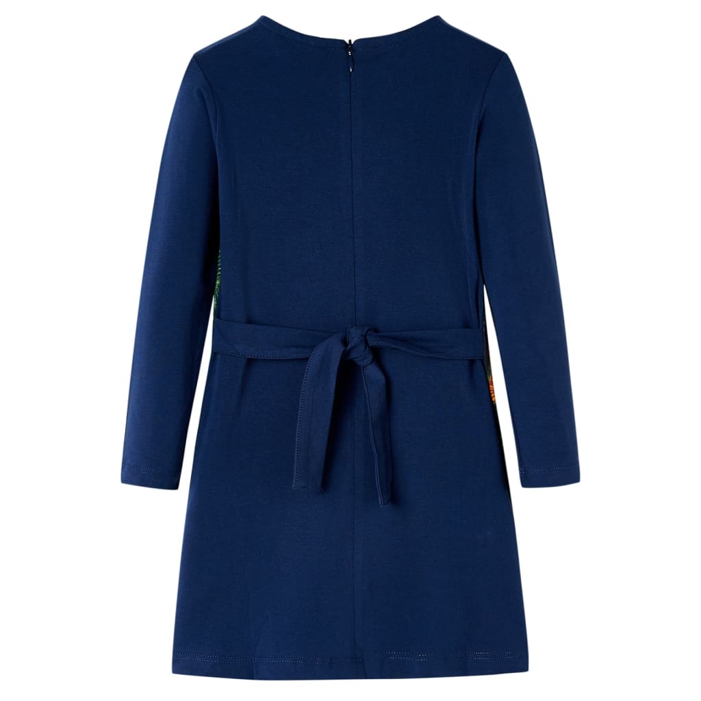 Abito da Bambina a Maniche Lunghe Blu Marino 128