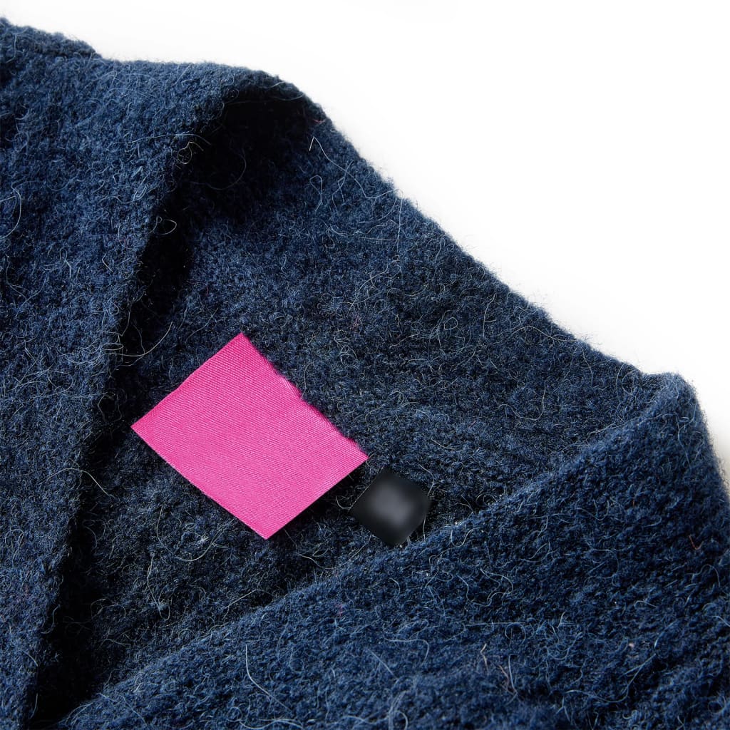 Cardigan da Bambina Lavorato a Mano Blu Marino 116