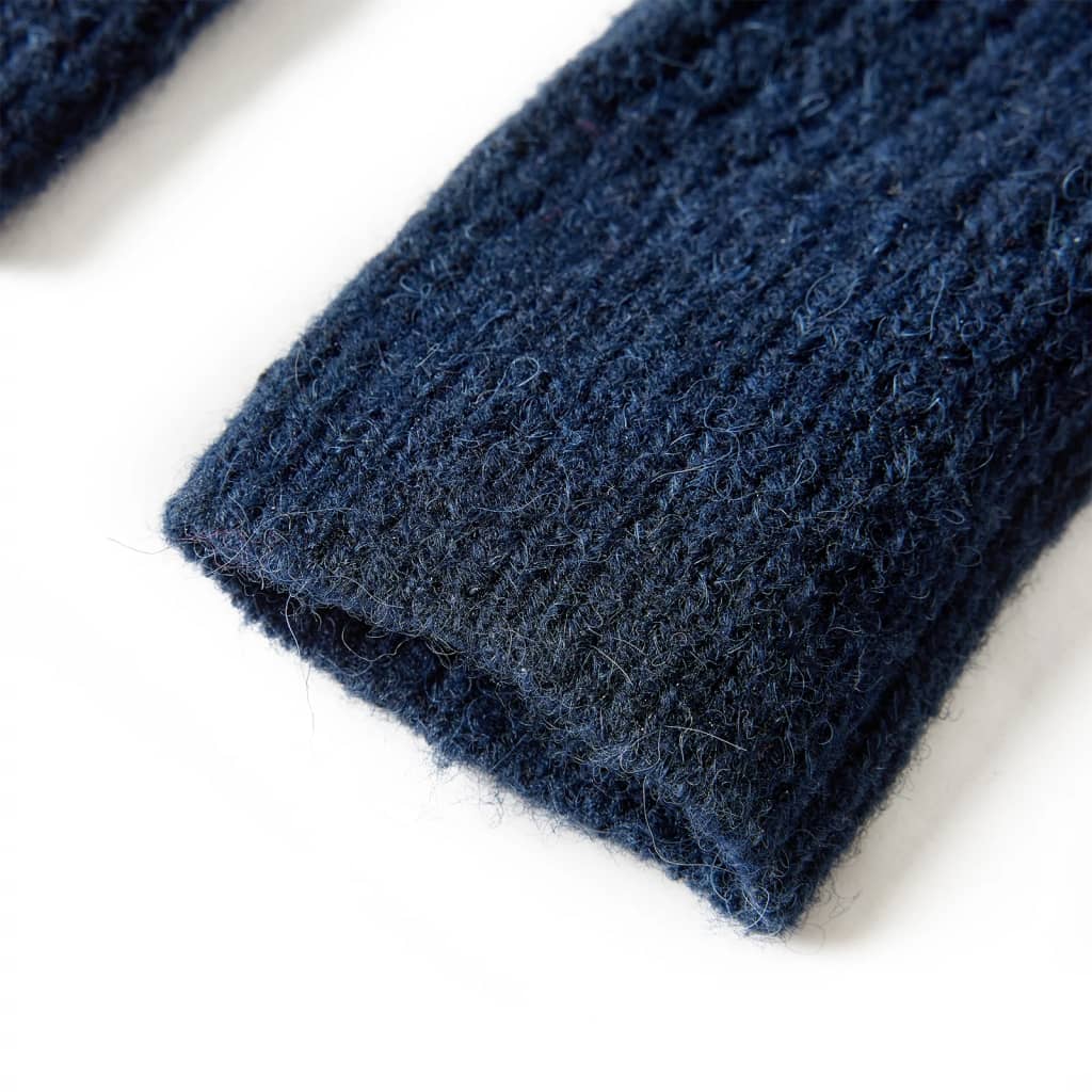 Cardigan da Bambina Lavorato a Mano Blu Marino 116
