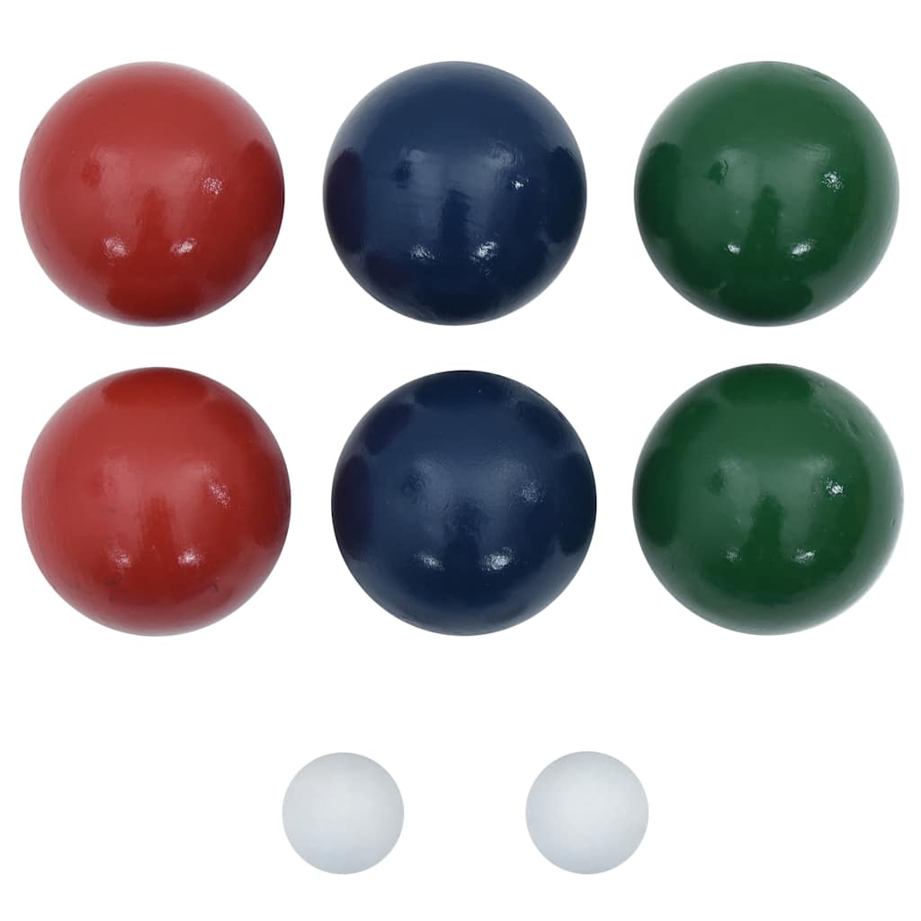 vidaXL Set Bocce 8 pz con Custodia Trasporto in Legno Massello di Pino