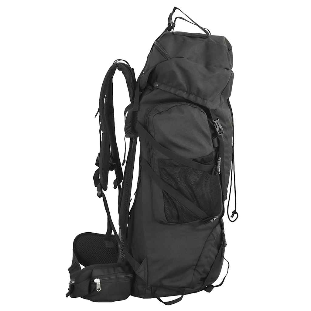 vidaXL Zaino da Trekking Nero 80 L in Tessuto Oxford