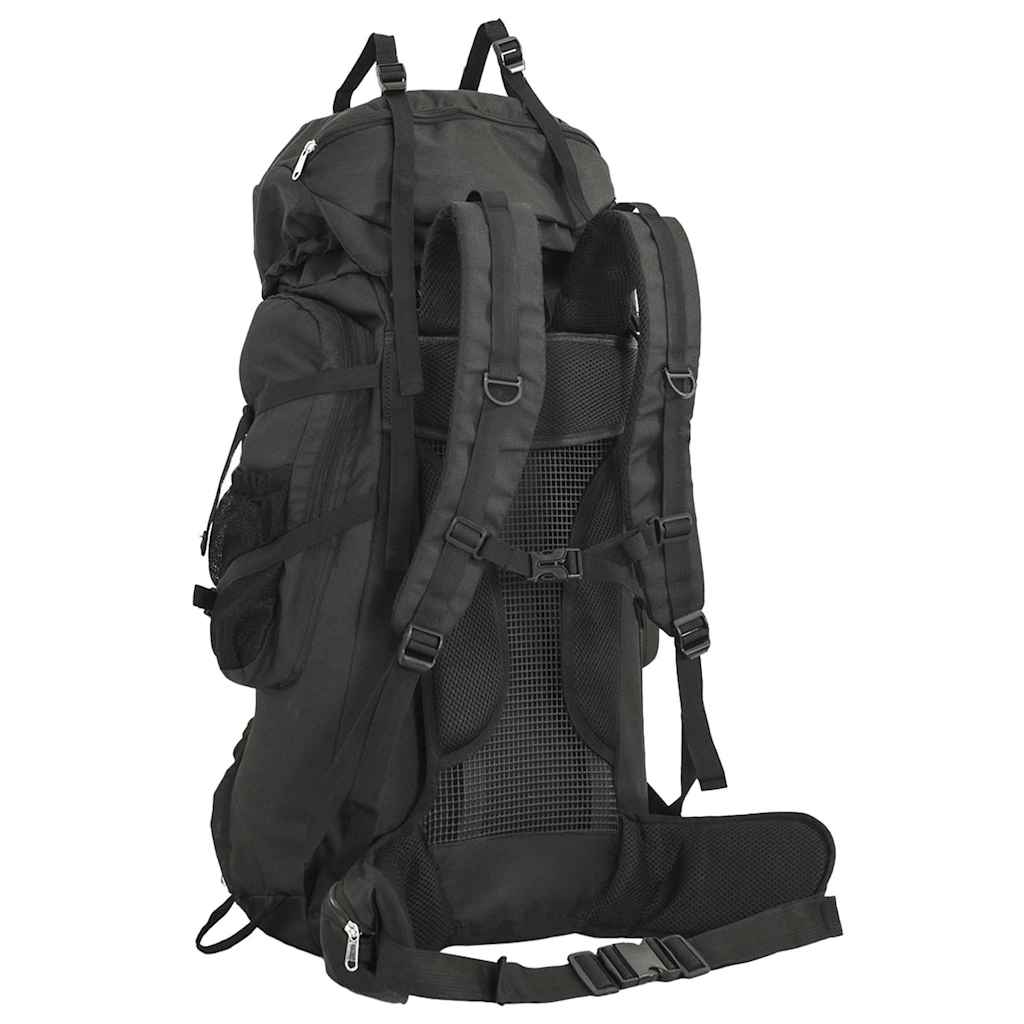 vidaXL Zaino da Trekking Nero 80 L in Tessuto Oxford