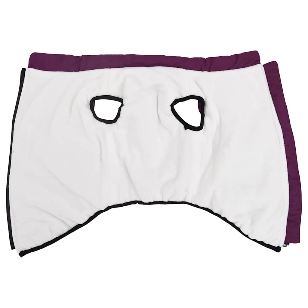 vidaXL Cappottino per cani con pettorina, impermeabile e riflettente, viola, L48