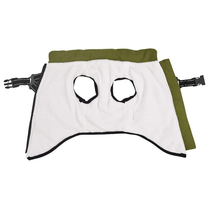 vidaXL Cappottino per cani con pettorina, impermeabile e riflettente, verde militare, L24