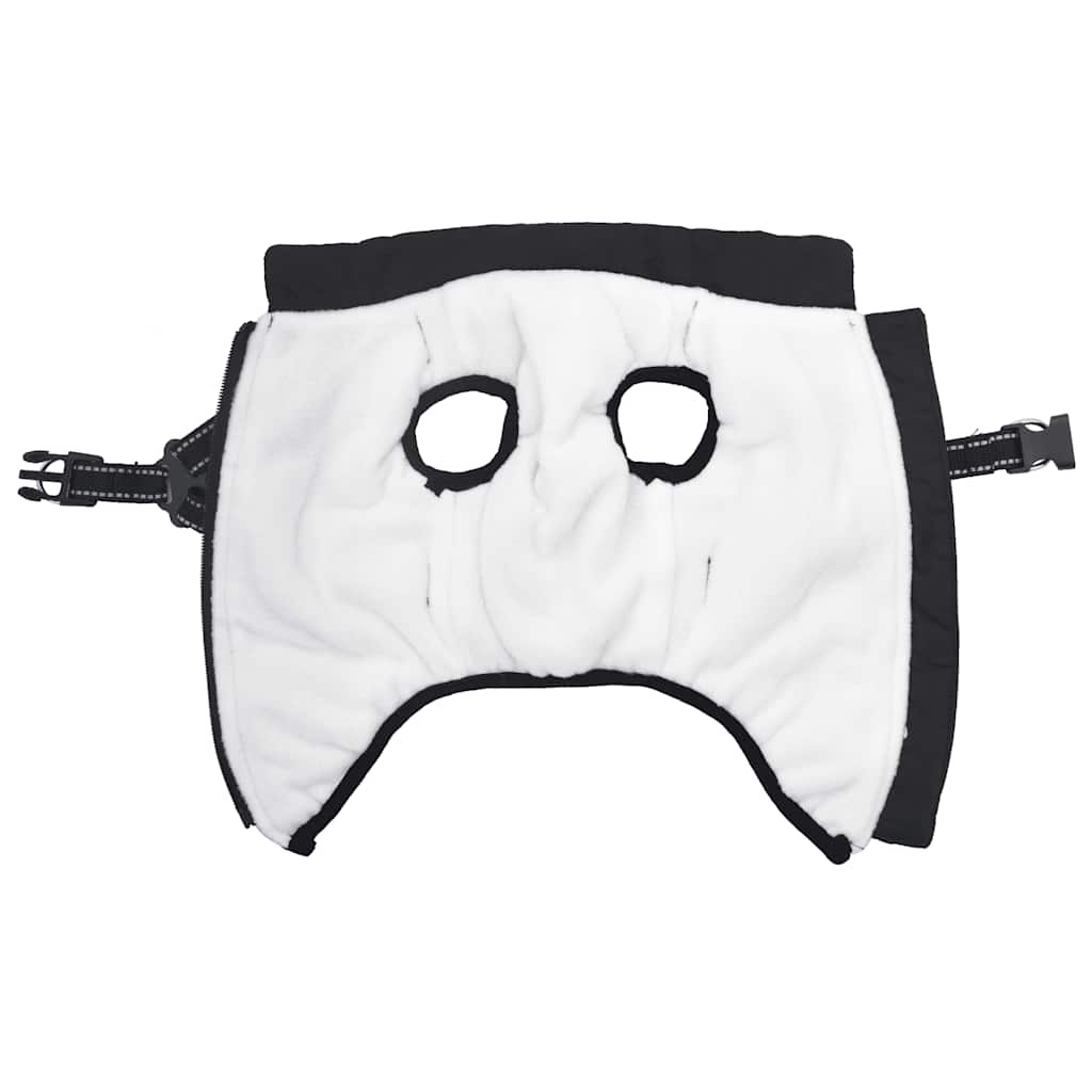 vidaXL Cappottino per cani con pettorina, impermeabile, riflettente, nero, L24