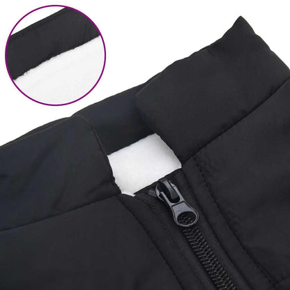 vidaXL Cappottino per cani con pettorina, impermeabile, riflettente, nero, L24