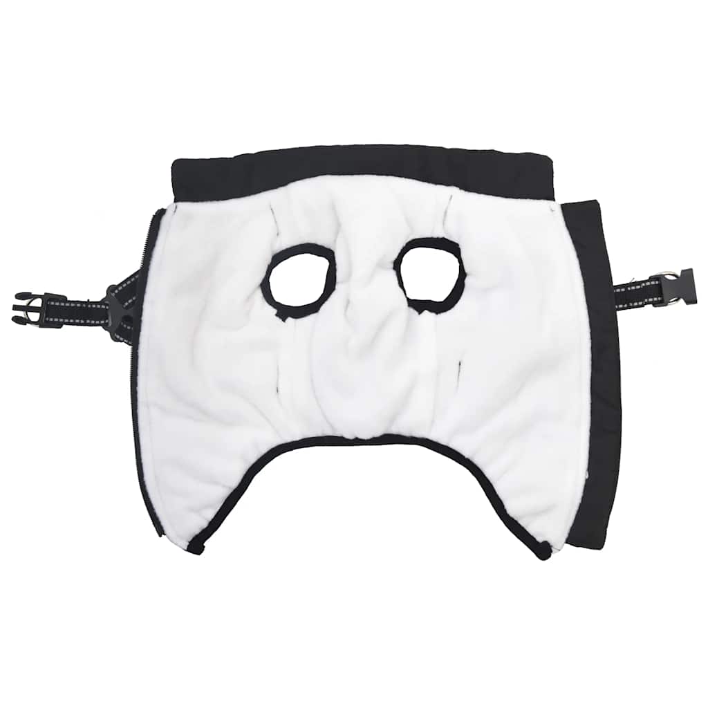 vidaXL Cappottino per cani con pettorina, impermeabile e riflettente, nero, L28