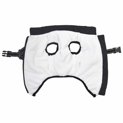 vidaXL Cappottino per cani con pettorina, impermeabile e riflettente, nero, L40