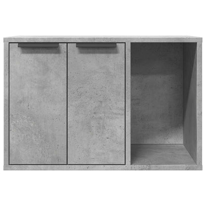 vidaXL Mobiletto per lettiera gatto, 60x40x40 cm, legno multistrato, grigio cemento
