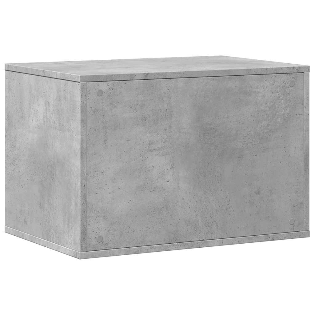 vidaXL Mobiletto per lettiera gatto, 60x40x40 cm, legno multistrato, grigio cemento