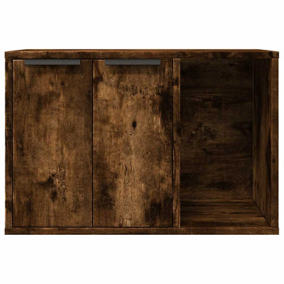 vidaXL Mobiletto per lettiera gatto, 60x40x40 cm, legno multistrato, color rovere affumicato