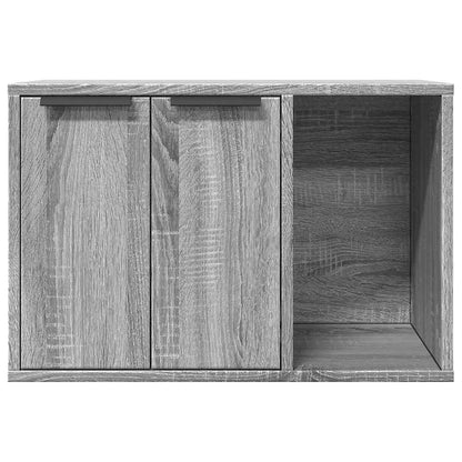 vidaXL Mobiletto per lettiera gatto, 60x40x40 cm, legno multistrato, color rovere sonoma grigio