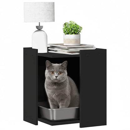 vidaXL Mobile per Lettiera per Gatti, 42x42x51 cm, in Legno Multistrato, Nero