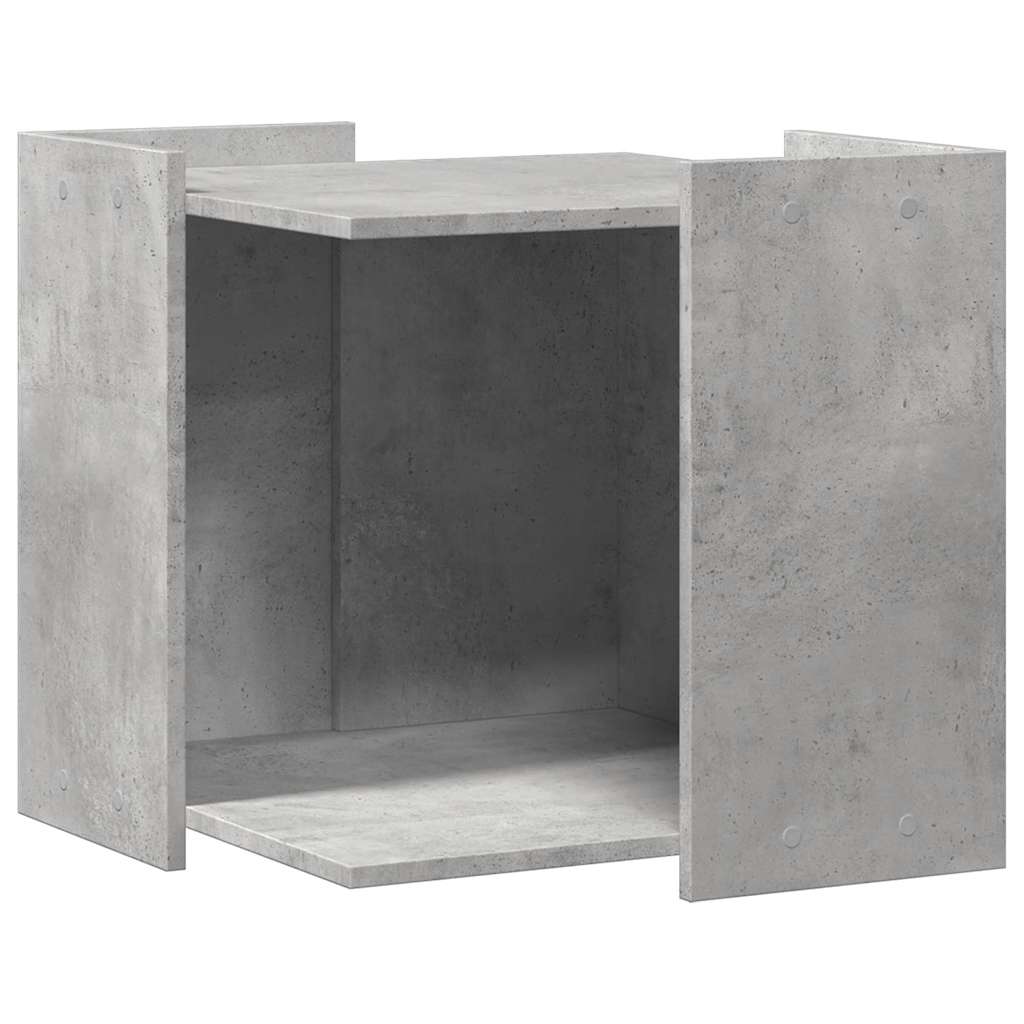 vidaXL Mobile per lettiera per gatti, 53x53x51 cm, in legno multistrato, grigio cemento