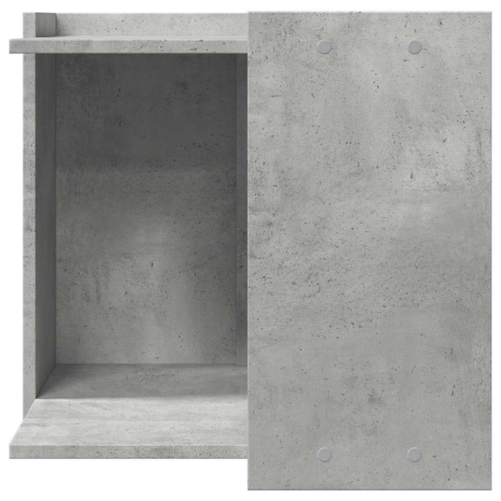 vidaXL Mobile per lettiera per gatti, 53x53x51 cm, in legno multistrato, grigio cemento