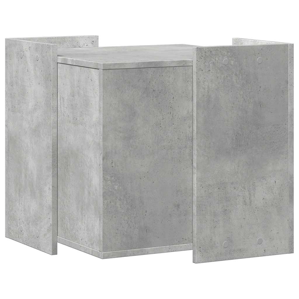 vidaXL Mobile per lettiera per gatti, 53x53x51 cm, in legno multistrato, grigio cemento