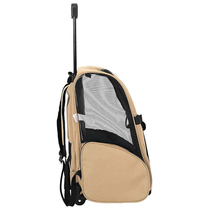 vidaXL Trolley per Animali Domestici 3-in-1, 48 x 32 x (57-106) cm, in Tessuto Oxford, Color Sabbia