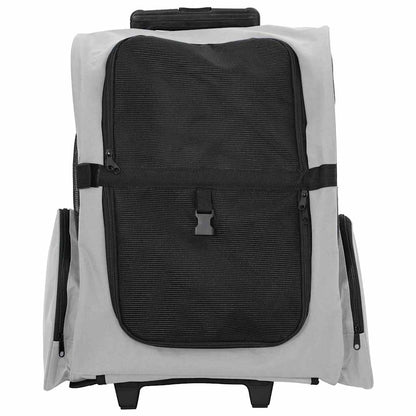 vidaXL Trolley per Animali Domestici 3-in-1, 48x32x(57-106) cm, Tessuto Oxford, Grigio