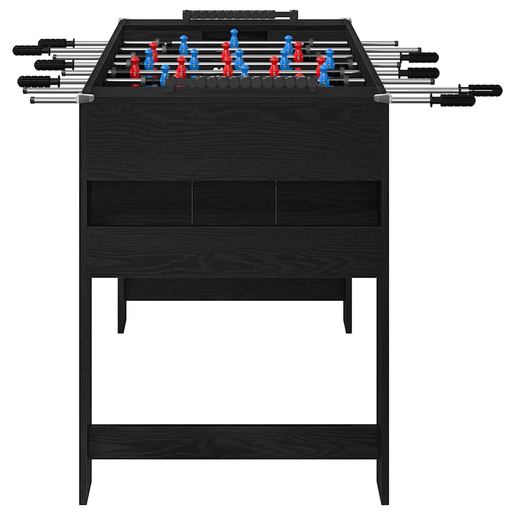 vidaXL Tavolo da Foosball Rovere Nero 125 x 60,5 x 80 cm