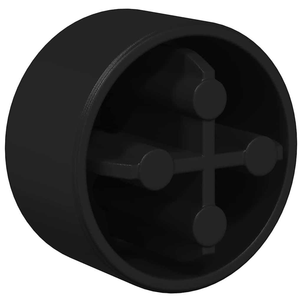 vidaXL Tappi per tavoli da calciobalilla 10 pcs Nero 1,5 x 1,5 x 1 cm