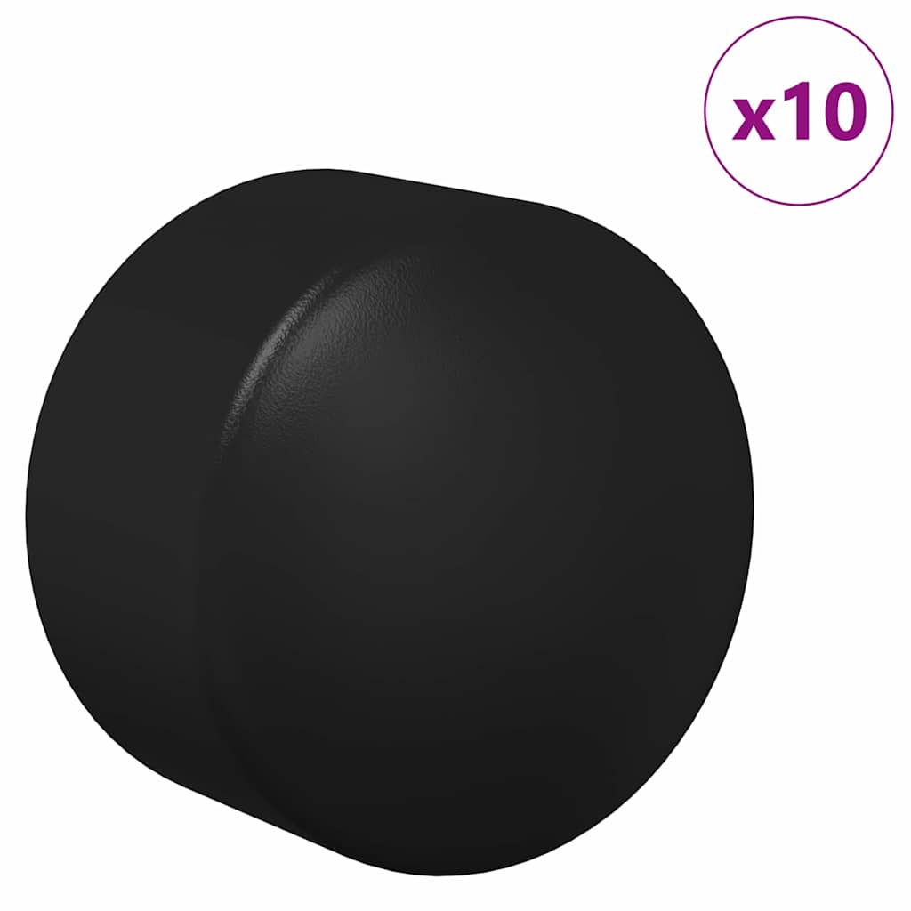 vidaXL Tappi per tavoli da calciobalilla 10 pcs Nero 1,5 x 1,5 x 1 cm