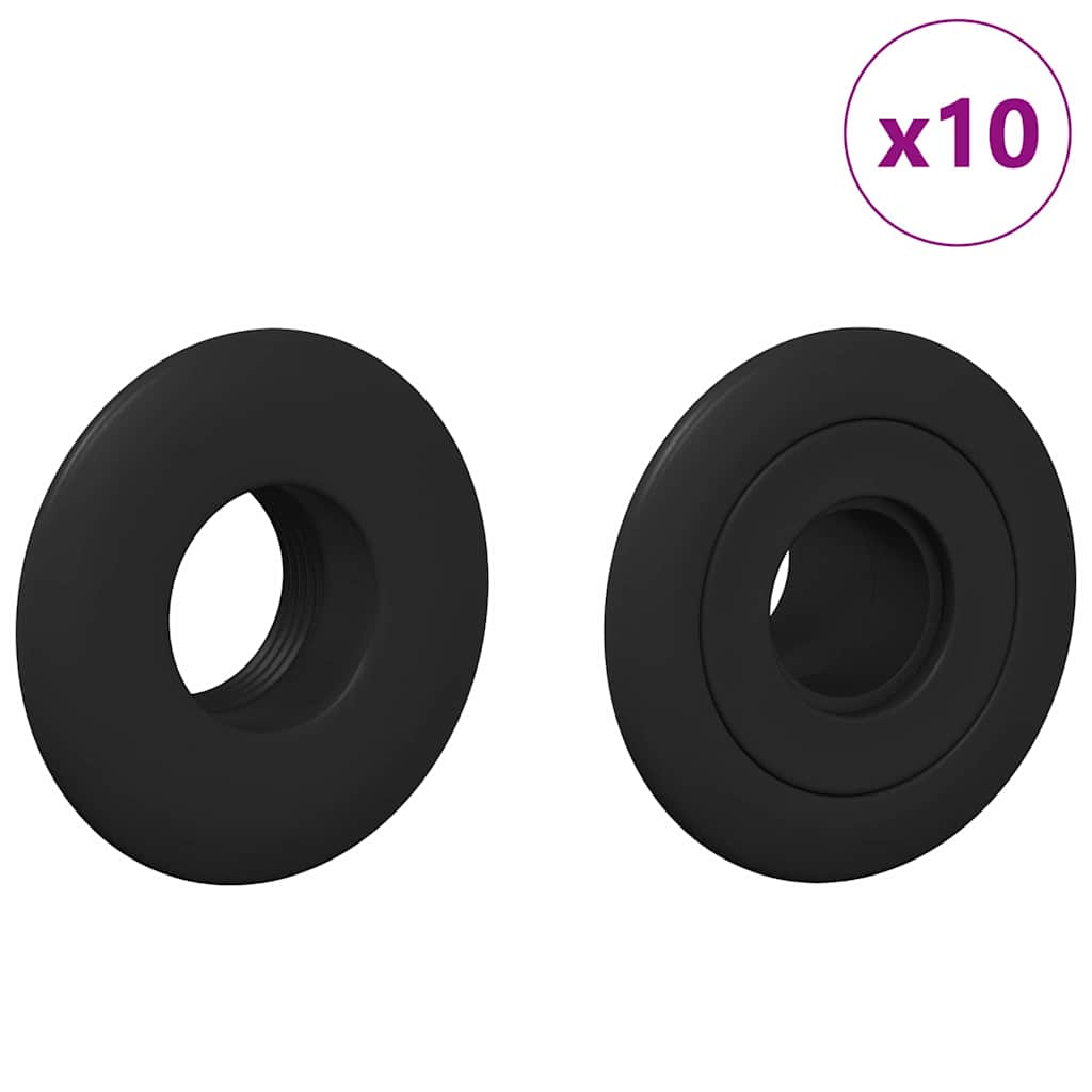 vidaXL Cuscinetti per tavolo da biliardino 10 pcs Nero 5 x 5 x 2,8 cm