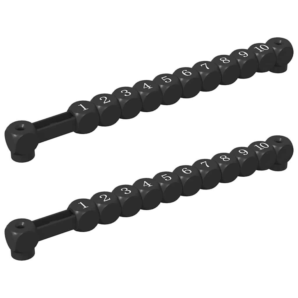 vidaXL Contatori da tavolo da calcio 2 pcs Nero 30 x 2,2 x 2,9 cm HIPS