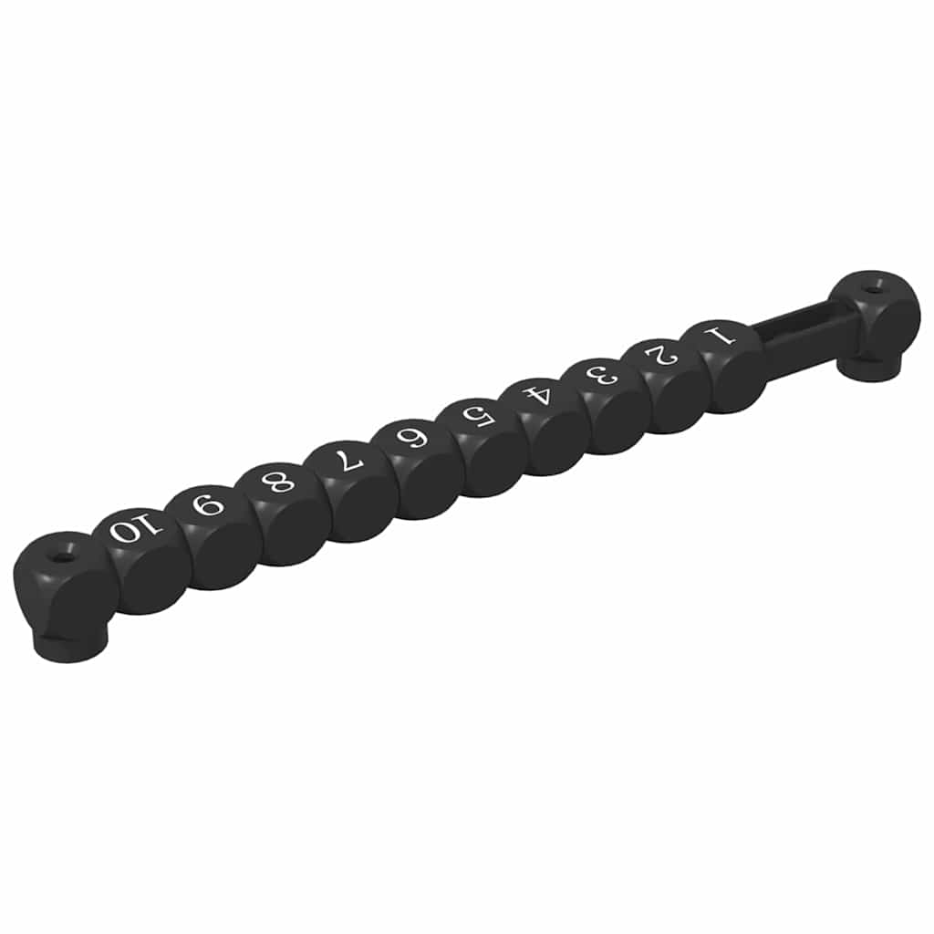 vidaXL Contatori da tavolo da calcio 2 pcs Nero 30 x 2,2 x 2,9 cm HIPS