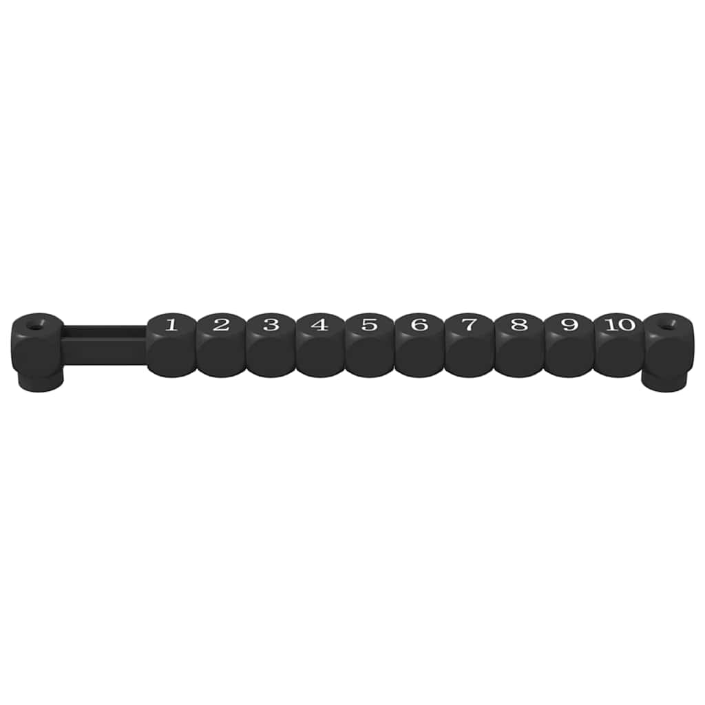vidaXL Contatori da tavolo da calcio 2 pcs Nero 30 x 2,2 x 2,9 cm HIPS