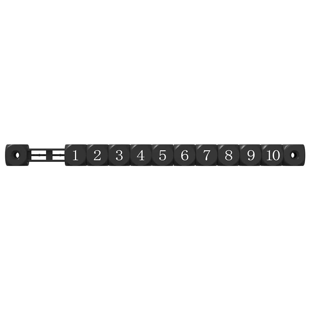 vidaXL Contatori da tavolo da calcio 2 pcs Nero 30 x 2,2 x 2,9 cm HIPS