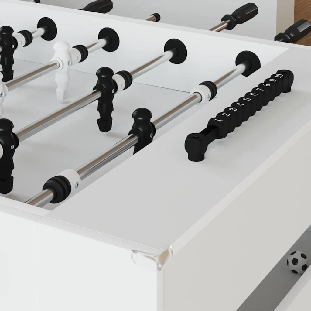 vidaXL Tavolo da Foosball Bianco 146,5 x 74 x 85 cm Legno multistrato