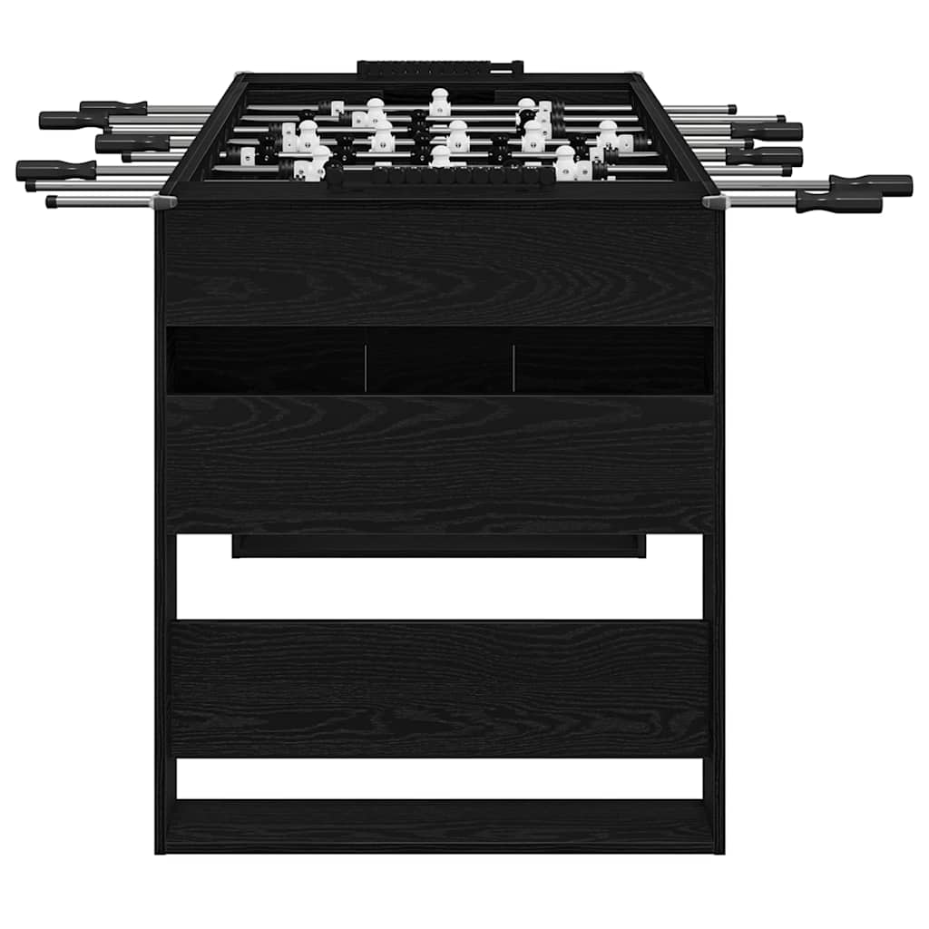 vidaXL Tavolo da Foosball Rovere Nero 146,5 x 74 x 85 cm
