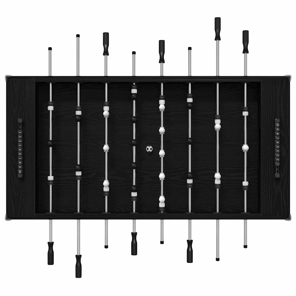 vidaXL Tavolo da Foosball Rovere Nero 146,5 x 74 x 85 cm