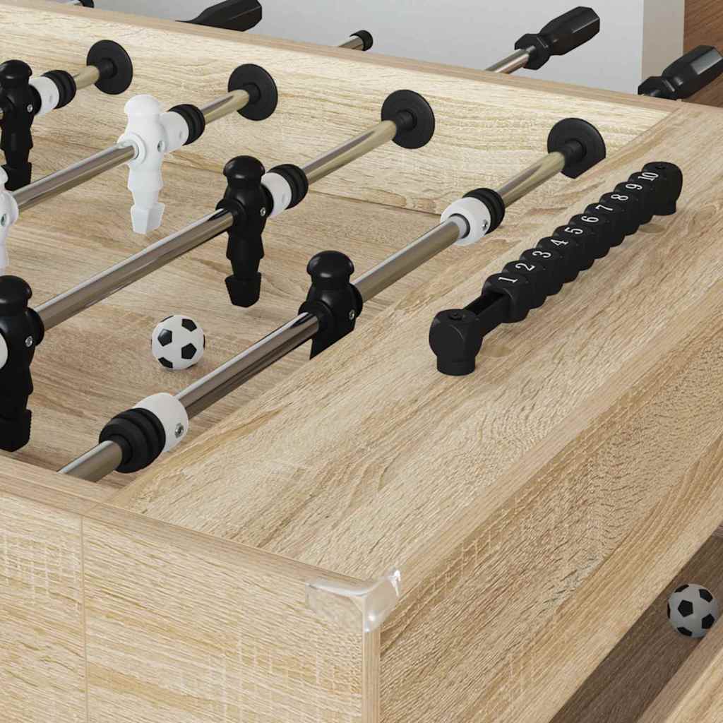 vidaXL Tavolo da Foosball Rovere Sonoma 146,5 x 74 x 85 cm