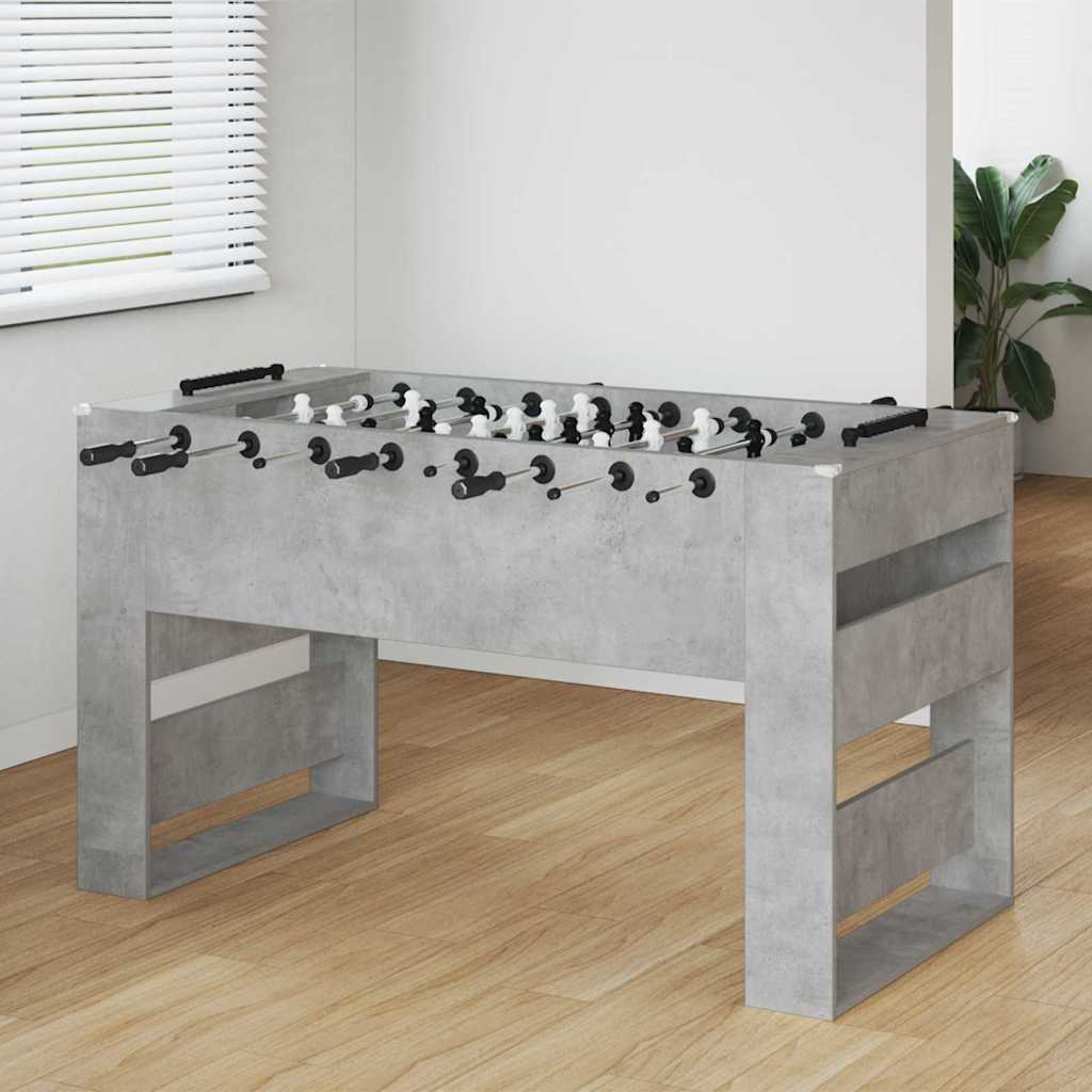 vidaXL Tavolo da Foosball Grigio Cemento 146,5 x 74 x 85 cm