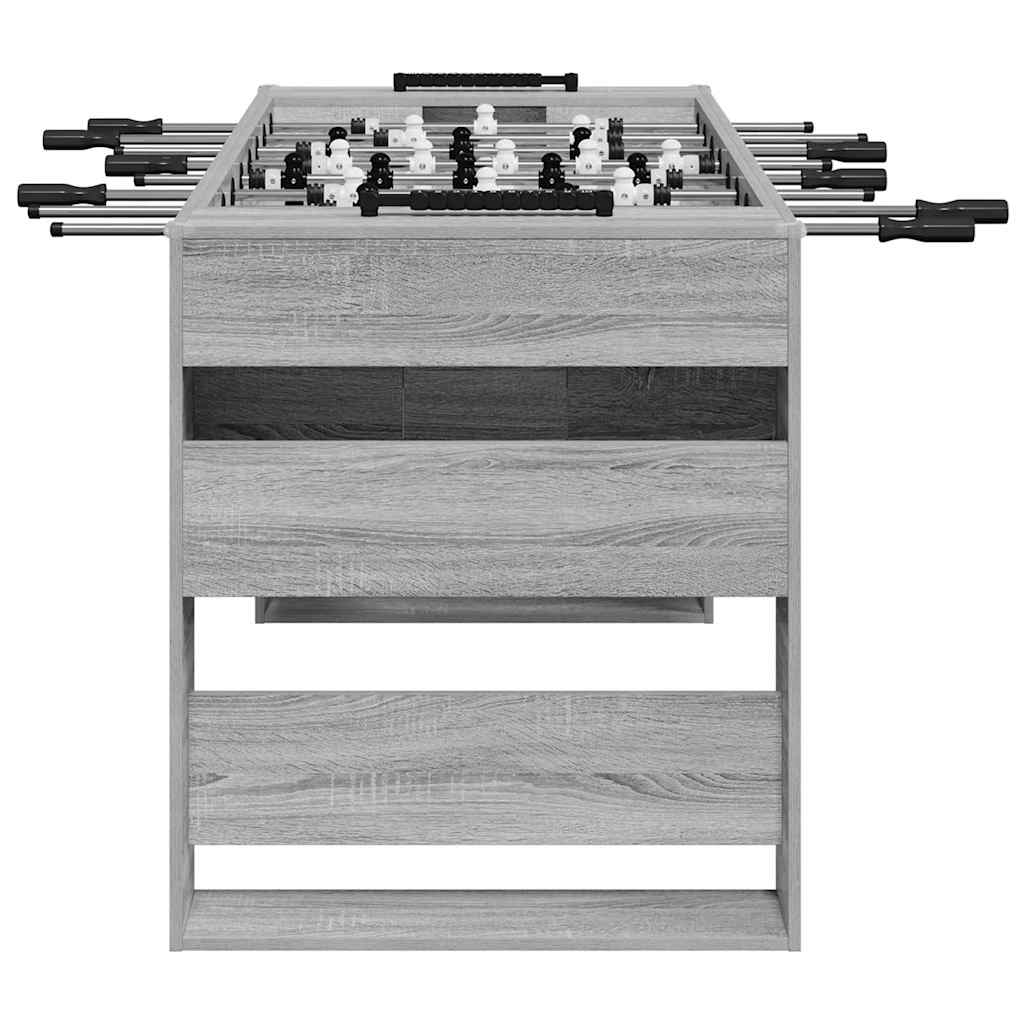 vidaXL Tavolo da Foosball Sonoma grigia 146,5 x 74 x 85 cm