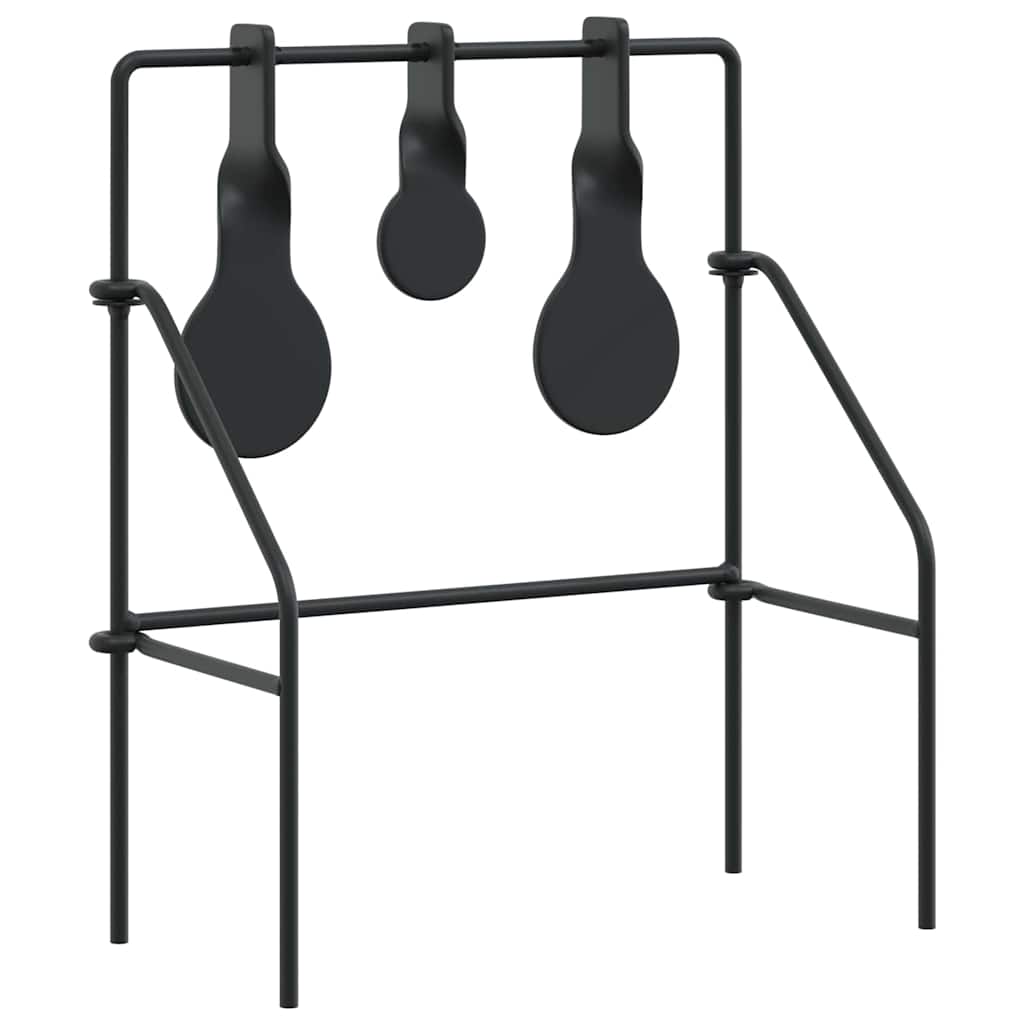 vidaXL Bersaglio che si ripristina Nero 26 x 13 x 31 cm Acciaio