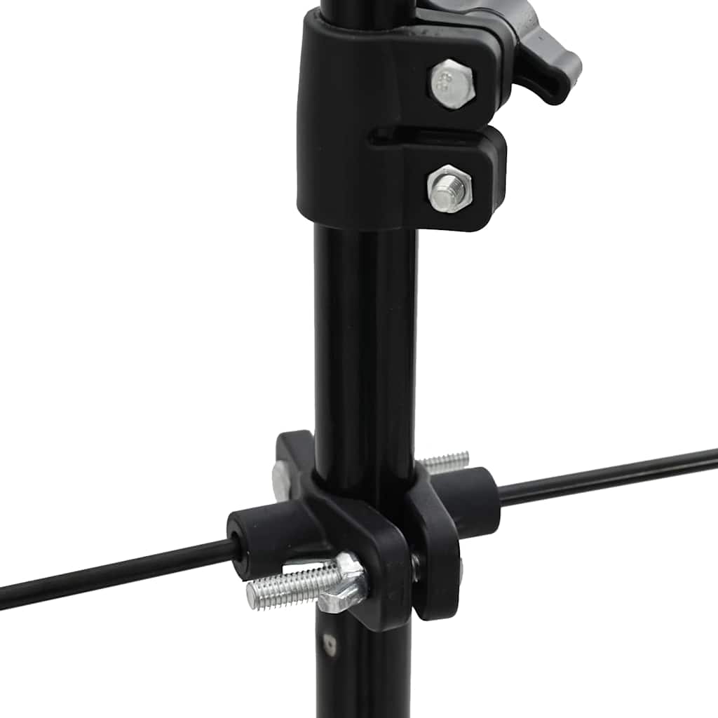 vidaXL Supporto per bersaglio Nero e Bianco 82,5 x 51 x 150 cm Metallo