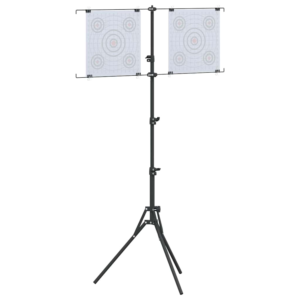 vidaXL Supporto per bersaglio Nero e Bianco 82,5 x 51 x 150 cm Metallo