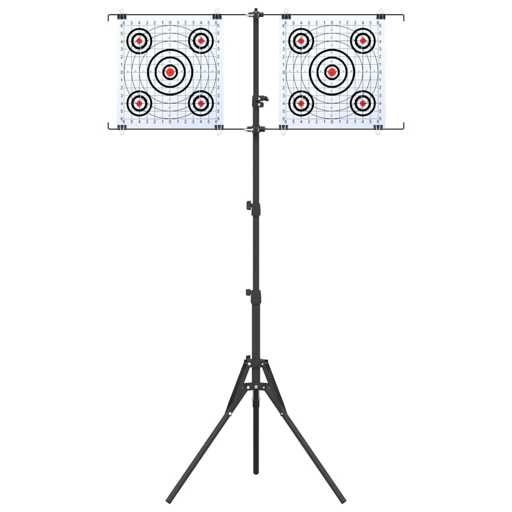 vidaXL Supporto per bersaglio Nero e Bianco 82,5 x 51 x 150 cm Metallo