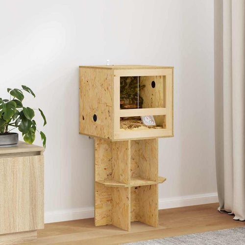 vidaXL Terrario, marrone, 40 x 40 x 40 cm, in OSB