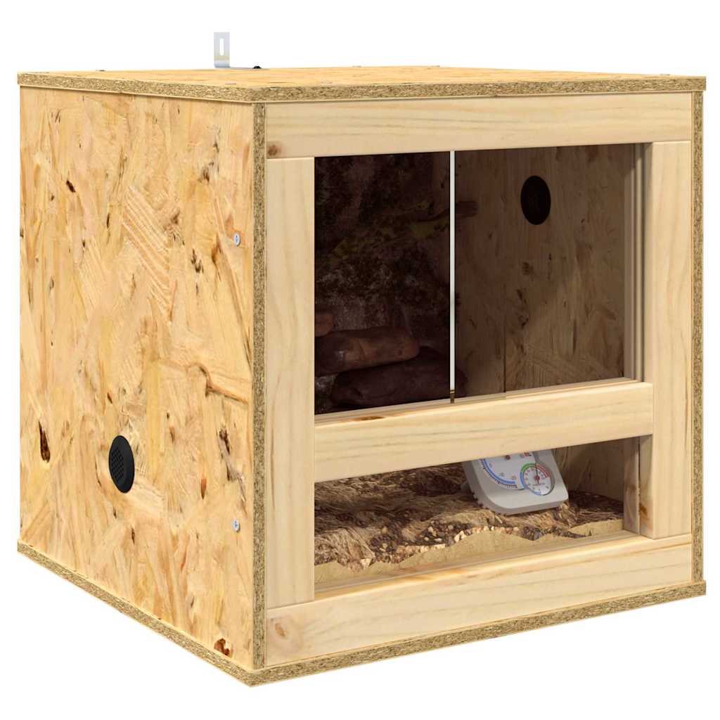 vidaXL Terrario, marrone, 40 x 40 x 40 cm, in OSB