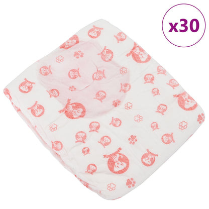 vidaXL Pannolini Monouso per Cani Femmine, 30 pz, Bianco, S