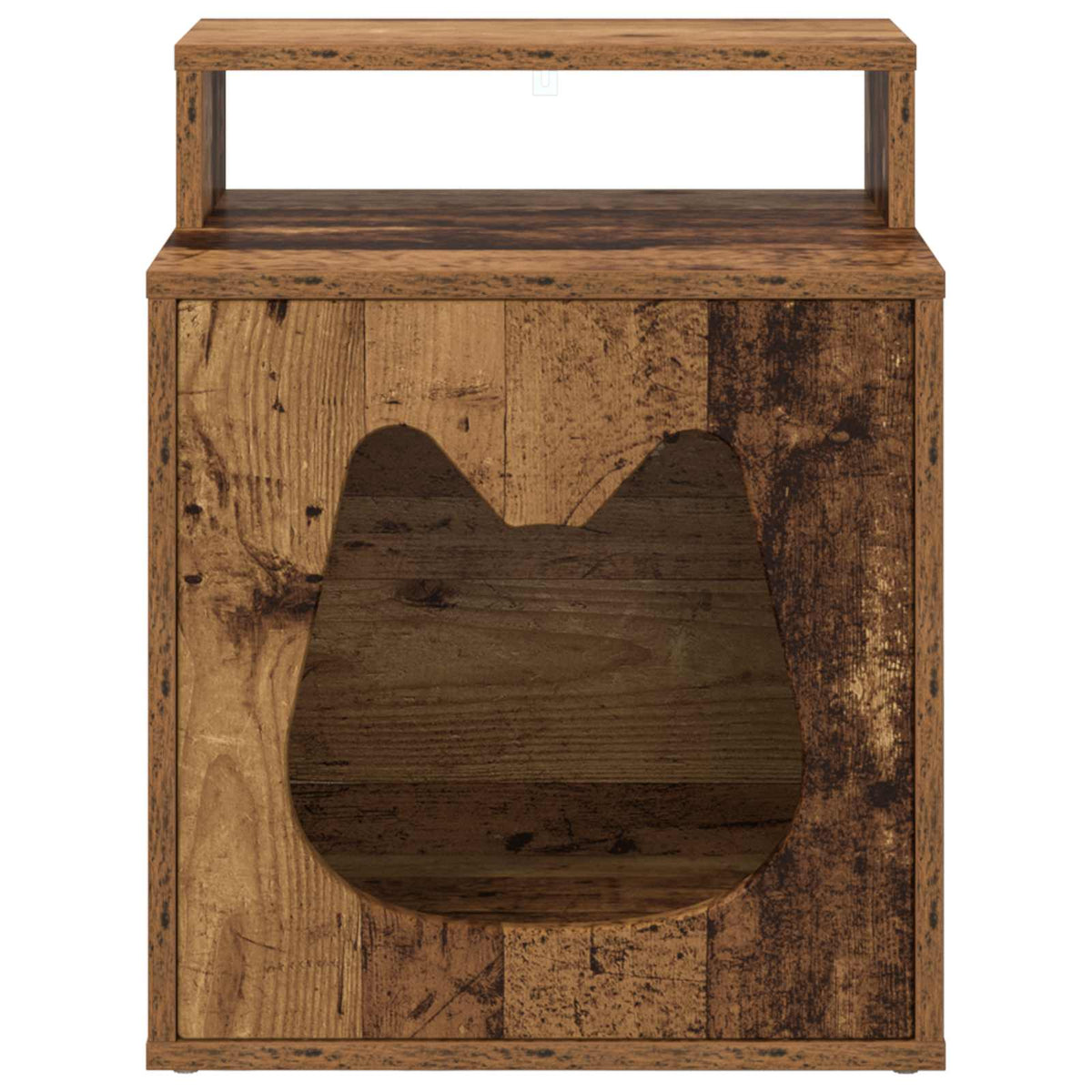 vidaXL Casetta per gatti, legno vecchio, 42,5 x 40 x 53,5 cm, legno multistrato
