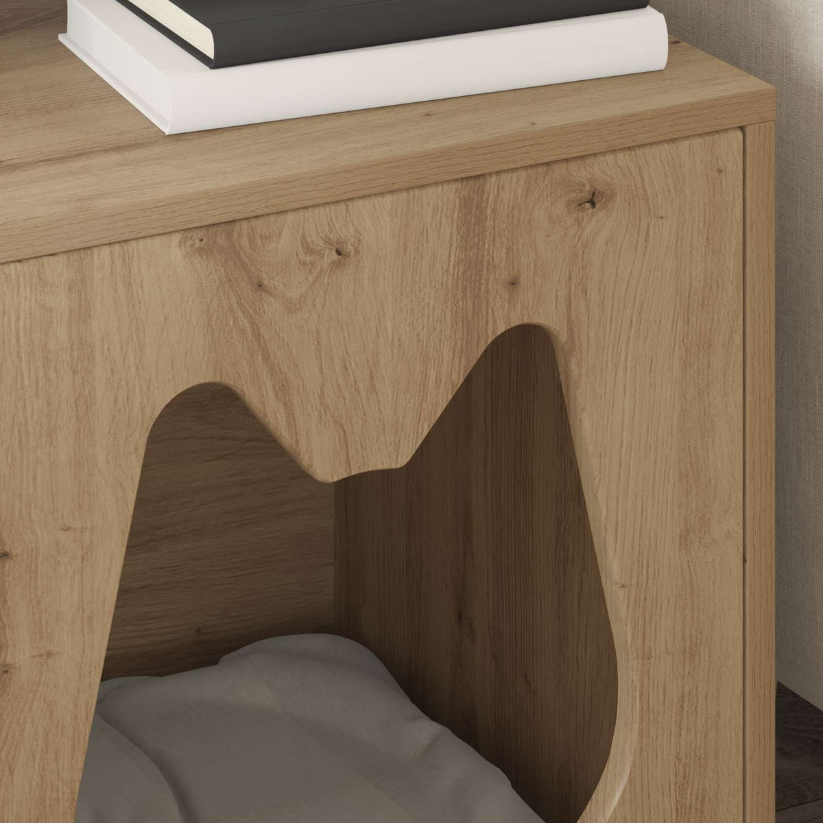 vidaXL Casetta per gatti, rovere artigianale, 42,5 x 40 x 53,5 cm, legno multistrato