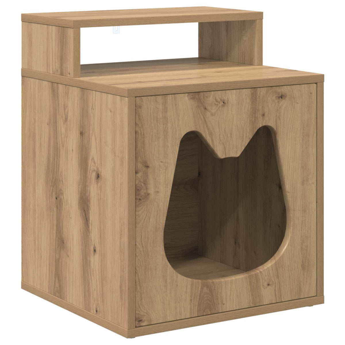 vidaXL Casetta per gatti, rovere artigianale, 42,5 x 40 x 53,5 cm, legno multistrato