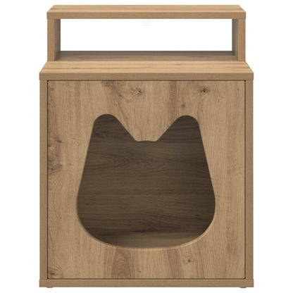 vidaXL Casetta per gatti, rovere artigianale, 42,5 x 40 x 53,5 cm, legno multistrato