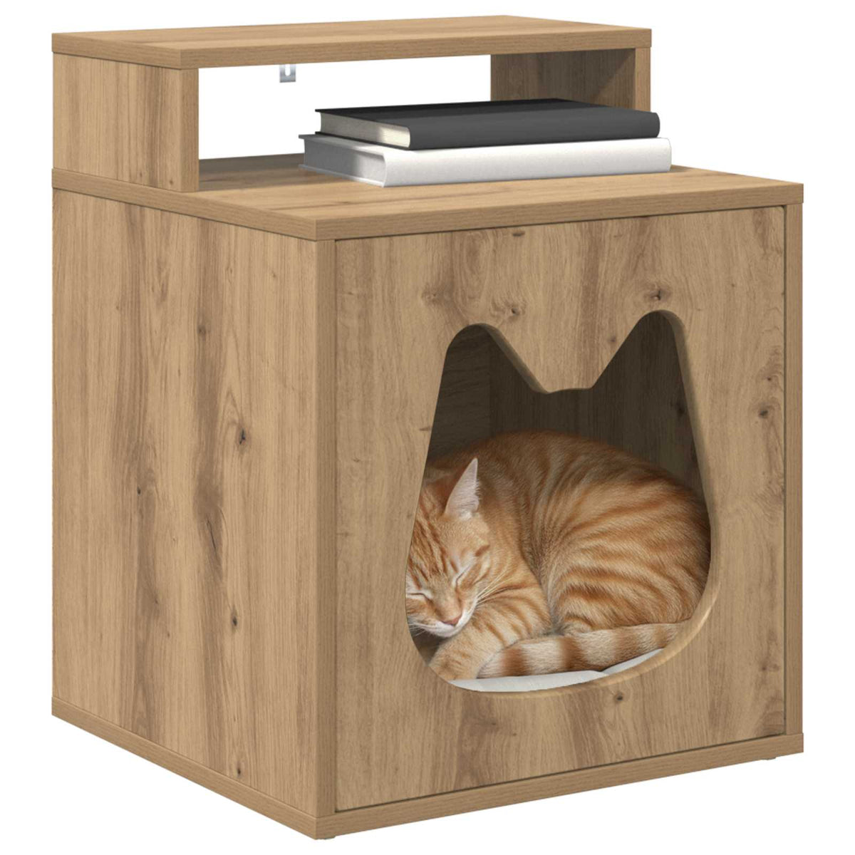 vidaXL Casetta per gatti, rovere artigianale, 42,5 x 40 x 53,5 cm, legno multistrato