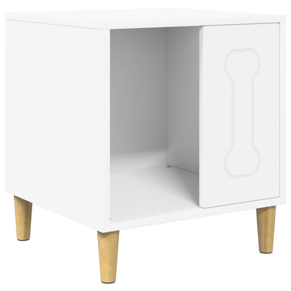 vidaXL Cuccia per cani, bianca, 44 x 42 x 49 cm, in legno multistrato