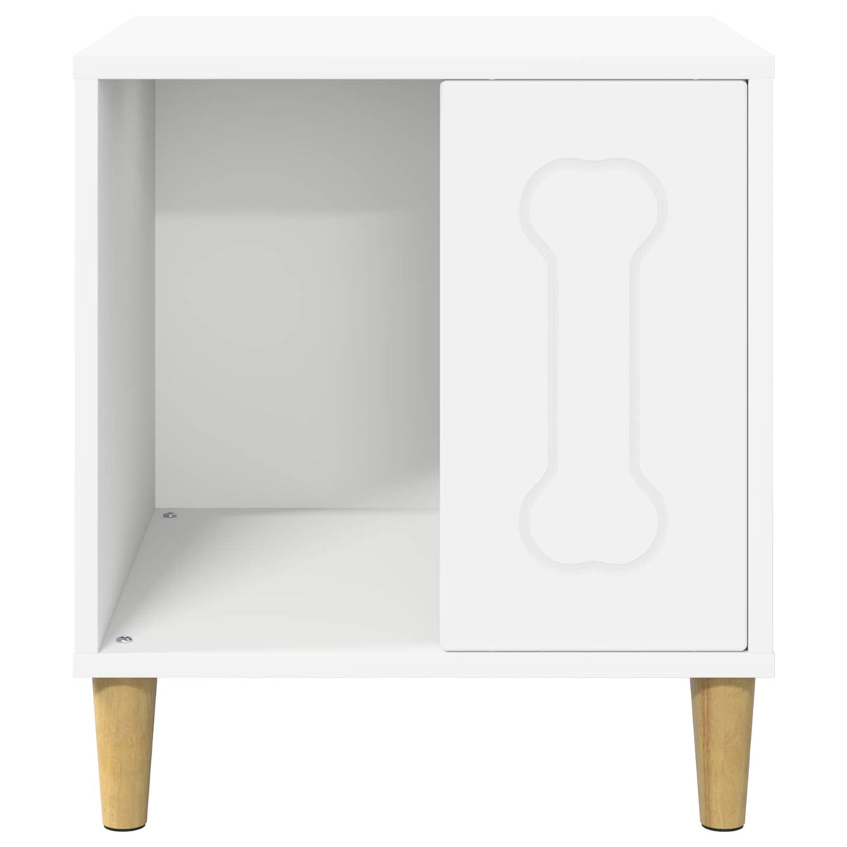 vidaXL Cuccia per cani, bianca, 44 x 42 x 49 cm, in legno multistrato